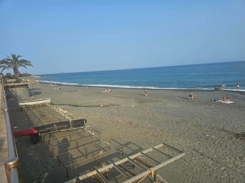 Ligurian Beach at Dawn – Fine Art Print | Italian Riviera Coastal Art